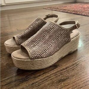 Steven By Steve Madden Courage Espadrille wedge Sandal Woven Raffia Material
